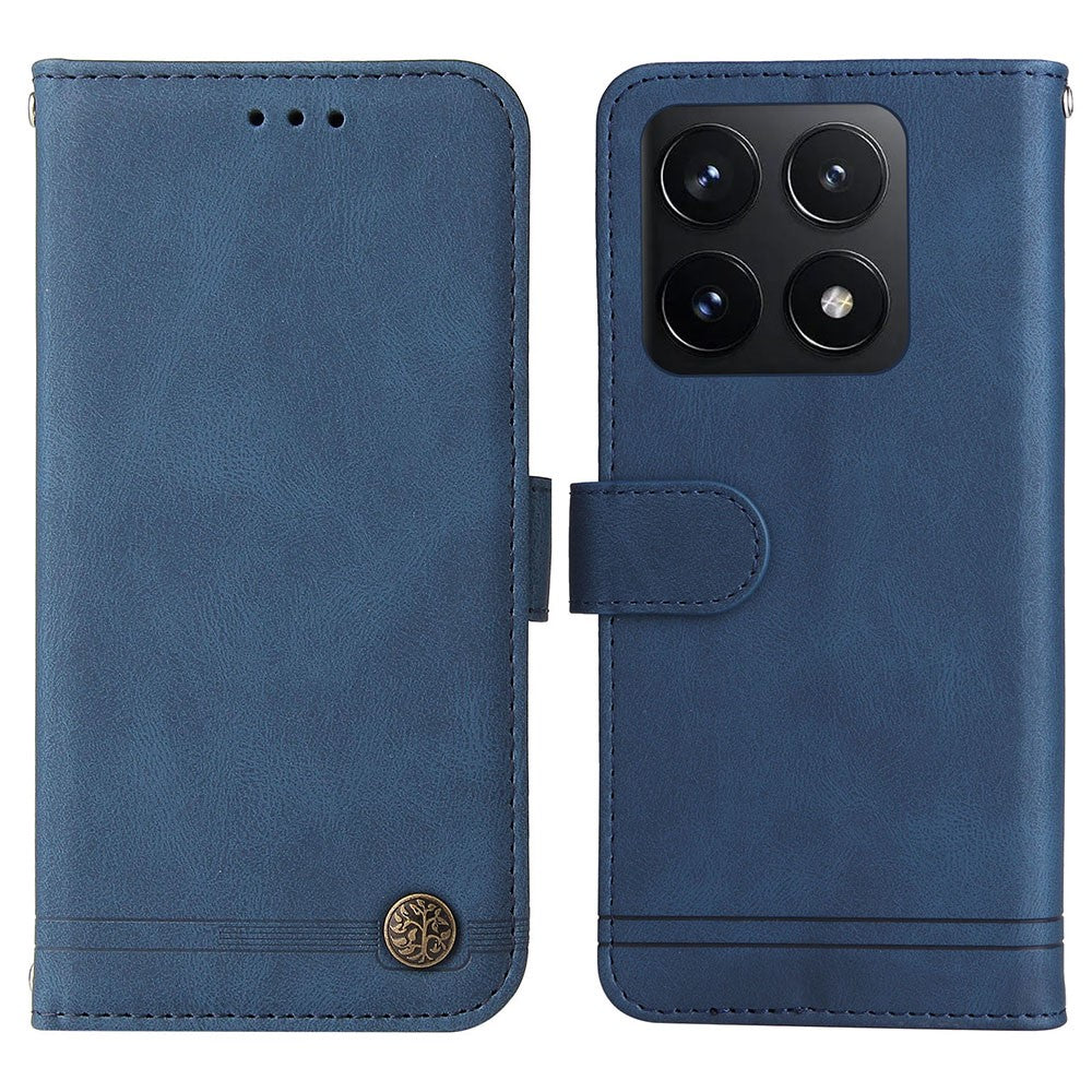 For Xiaomi 14T Leather Wallet Cases Skin Touch Phone Cover Stand with Strap