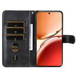 Oppo Reno12 F 4G-skal med dragkedja, plånbok, kalvtextur, PU-läder, mobilskal
