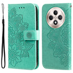 For Oppo Reno12 F 4G Case Floral Pattern PU Leather Wallet Stand Phone Cover
