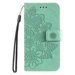 For Oppo Reno12 F 4G Case Floral Pattern PU Leather Wallet Stand Phone Cover