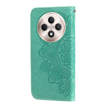 For Oppo Reno12 F 4G Case Floral Pattern PU Leather Wallet Stand Phone Cover
