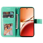 For Oppo Reno12 F 4G Case Floral Pattern PU Leather Wallet Stand Phone Cover