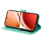 For Oppo Reno12 F 4G Case Floral Pattern PU Leather Wallet Stand Phone Cover