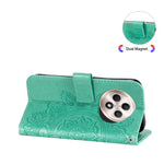 For Oppo Reno12 F 4G Case Floral Pattern PU Leather Wallet Stand Phone Cover