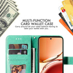 For Oppo Reno12 F 4G Case Floral Pattern PU Leather Wallet Stand Phone Cover