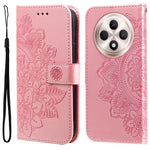 For Oppo Reno12 F 4G Case Floral Pattern PU Leather Wallet Stand Phone Cover