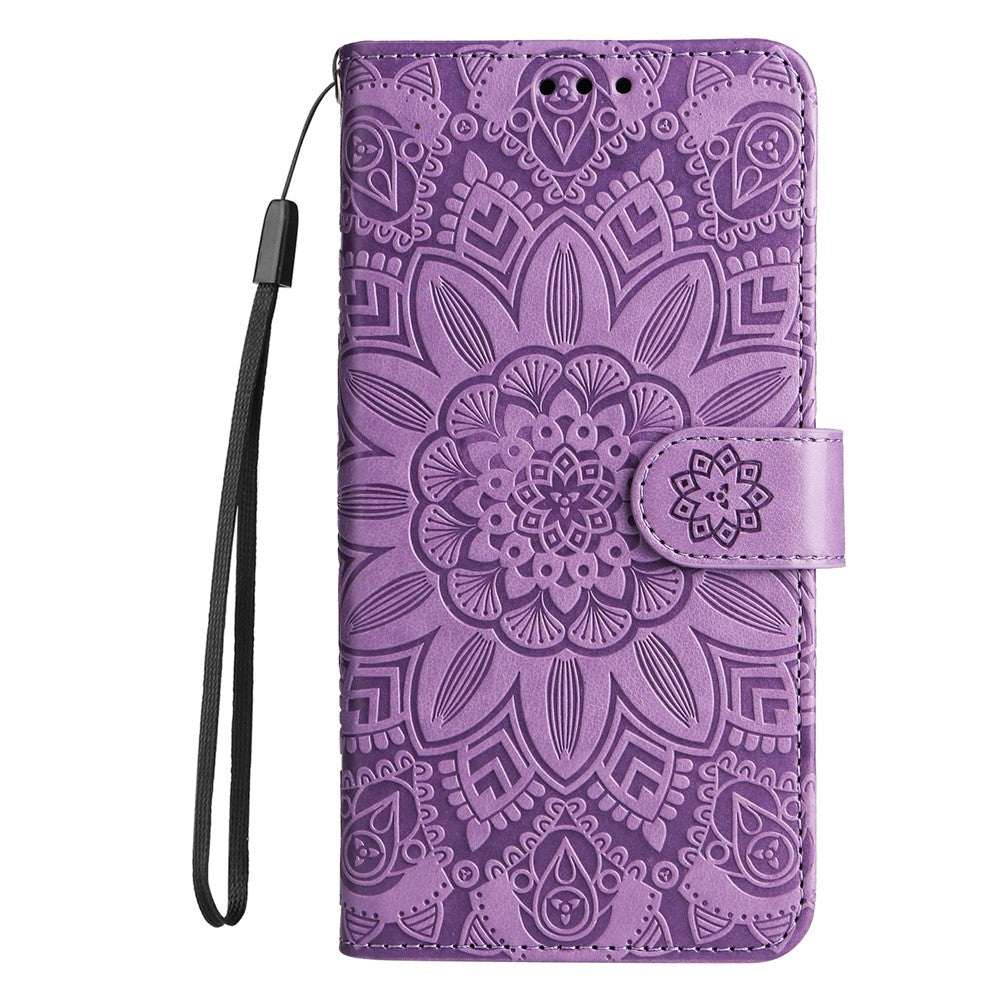 For Oppo Reno12 F 4G Case Sunflower Imprint Leather Wallet Phone Cover