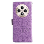For Oppo Reno12 F 4G Case Sunflower Imprint Leather Wallet Phone Cover