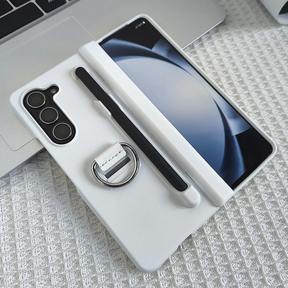 Til Samsung Galaxy Z Fold5 5G Cover Hud-Berøring PC Telefoncover med Stylus og Stylus Holder