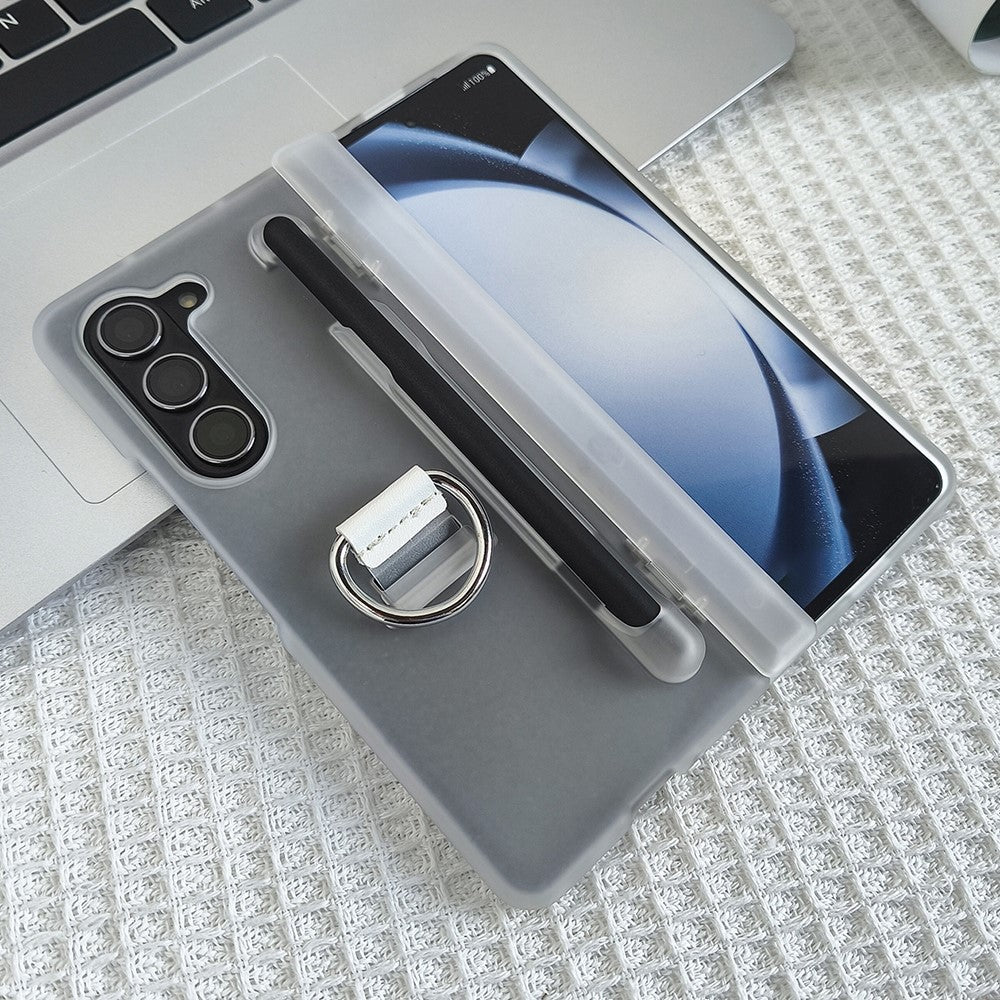 Til Samsung Galaxy Z Fold5 5G Cover Hud-Berøring PC Telefoncover med Stylus og Stylus Holder