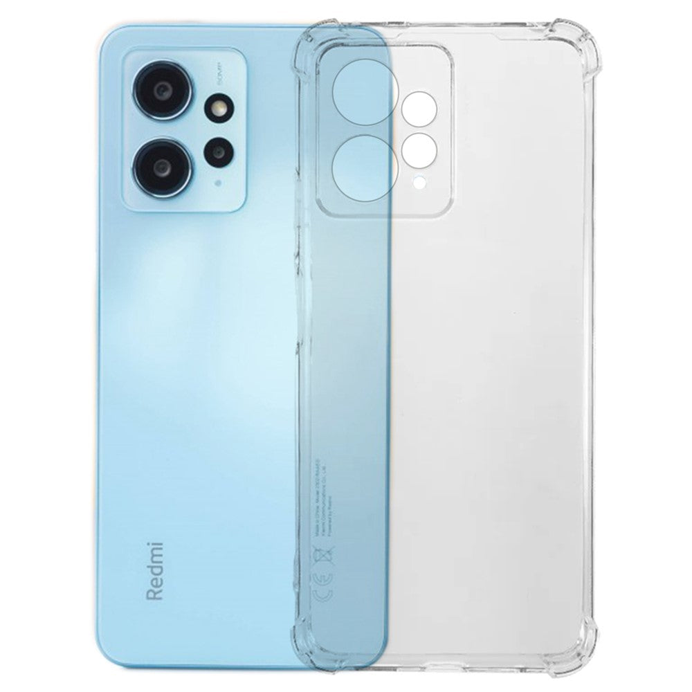 KALEBOL KLB-TPU007 För Xiaomi Redmi Note 12 4G Skal 1.5mm TPU Transparent Fallskyddande mobilskal