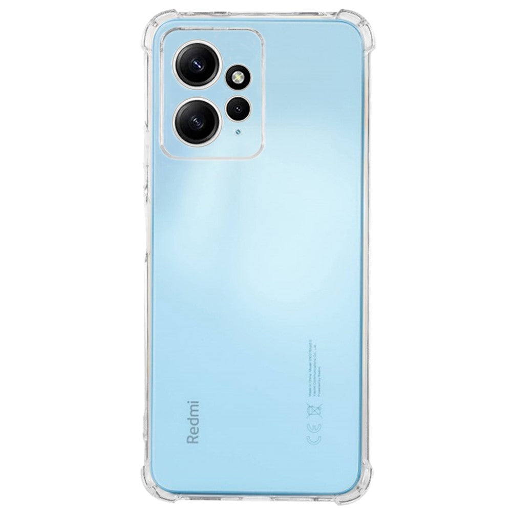 KALEBOL KLB-TPU007 För Xiaomi Redmi Note 12 4G Skal 1.5mm TPU Transparent Fallskyddande mobilskal