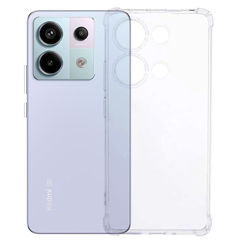 KALEBOL KLB-TPU007 För Xiaomi Redmi Note 13 Pro 4G / Xiaomi Poco M6 Pro 4G Skal 1.5mm TPU Transparent Fallskyddande mobilskal