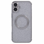 For iPhone 16 Plus Case Electroplating Glitter TPU Clear Phone Cover Compatible with MagSafe