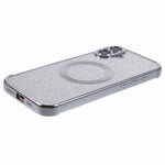 For iPhone 16 Plus Case Electroplating Glitter TPU Clear Phone Cover Compatible with MagSafe