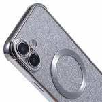 For iPhone 16 Plus Case Electroplating Glitter TPU Clear Phone Cover Compatible with MagSafe