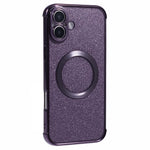 For iPhone 16 Plus Case Electroplating Glitter TPU Clear Phone Cover Compatible with MagSafe