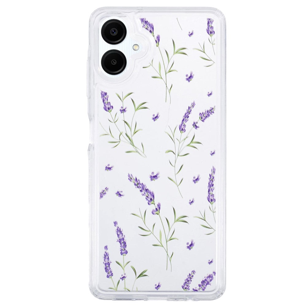 For Samsung Galaxy A06 4G Case TPU Flower Printing Pattern Air Cushion Design Protective Cover
