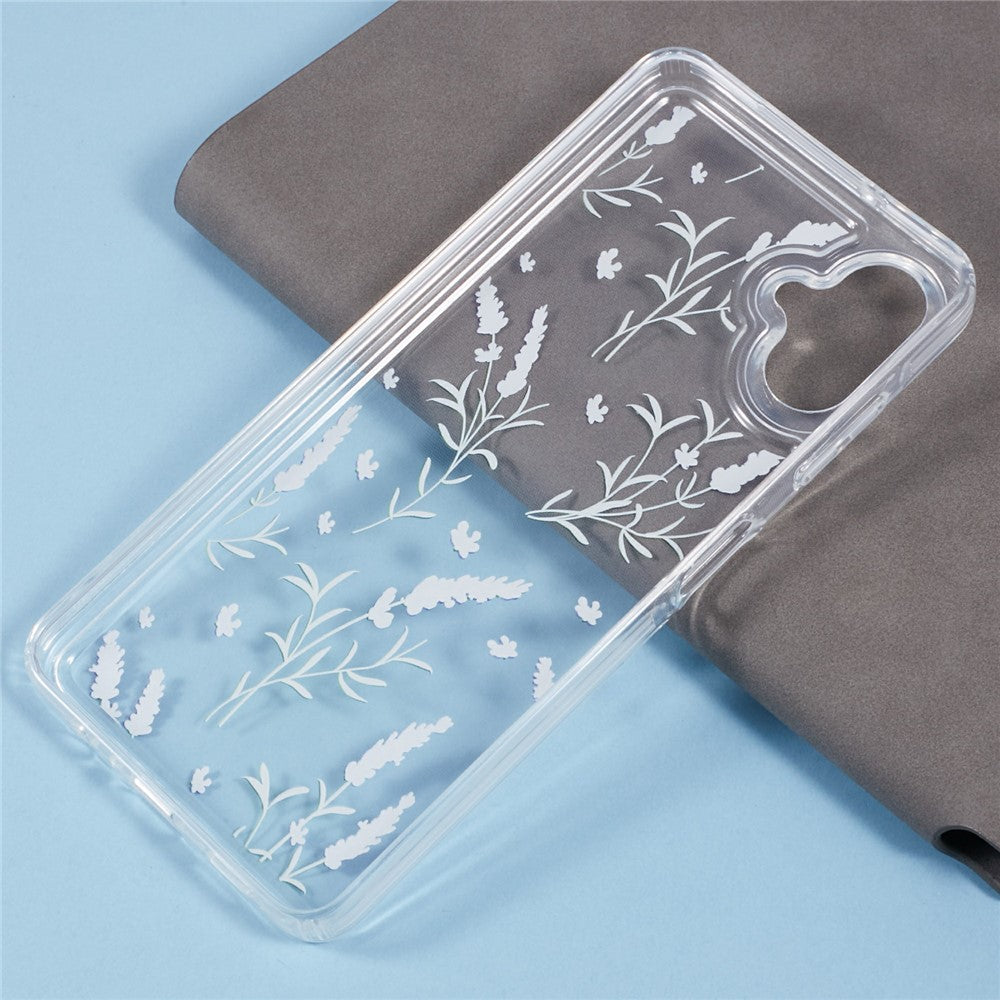 For Samsung Galaxy A06 4G Case TPU Flower Printing Pattern Air Cushion Design Protective Cover