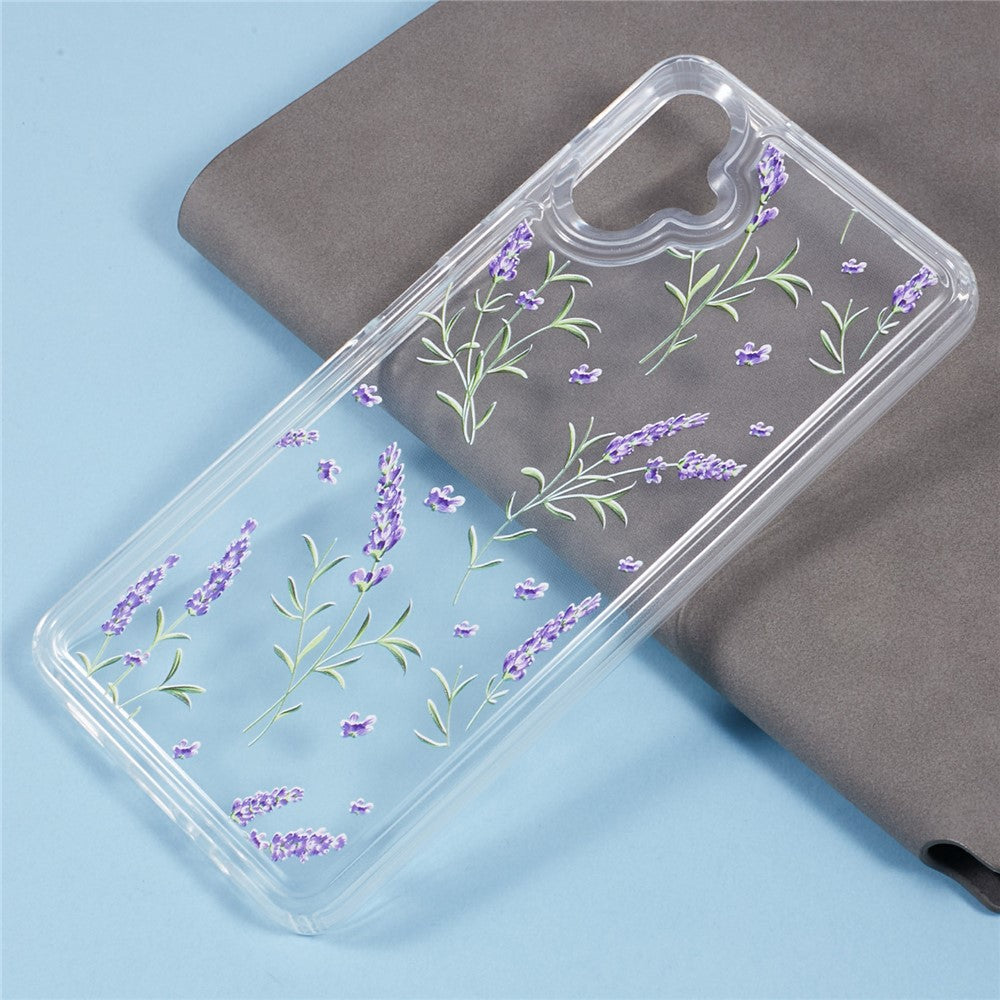 For Samsung Galaxy A06 4G Case TPU Flower Printing Pattern Air Cushion Design Protective Cover