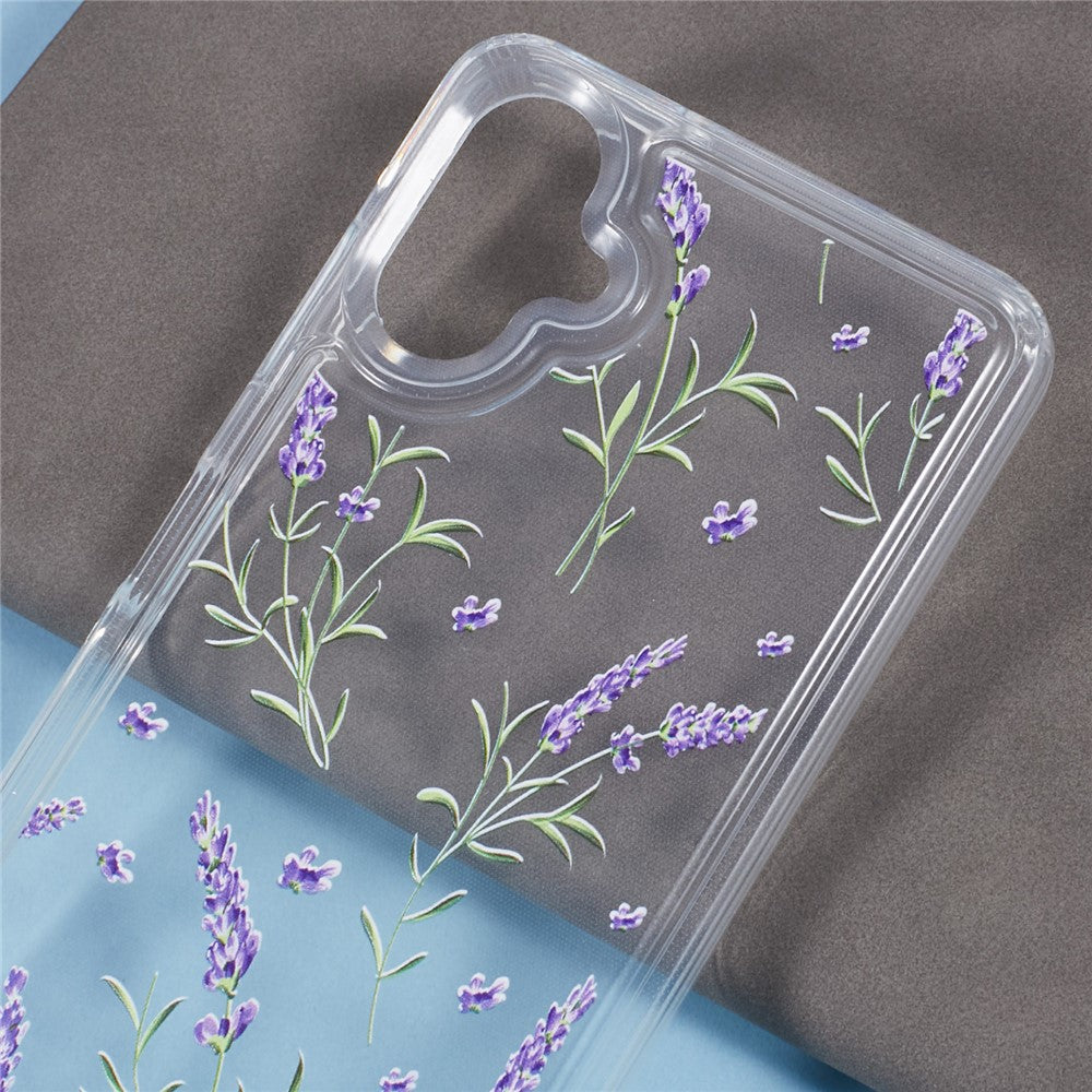 For Samsung Galaxy A06 4G Case TPU Flower Printing Pattern Air Cushion Design Protective Cover
