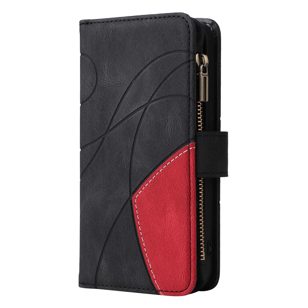 For Xiaomi 14T Leather Case with Strap Zipper 9 Card Slot Phone Cover Stand