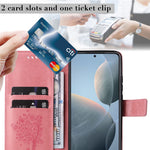 For Xiaomi 14T Phone Case with Stand Cat Tree Pattern Leather Wallet Mobile Cover