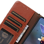 For Xiaomi 14T Pro Case RFID Blocking Litchi Texture Genuine Cow Leather Phone Cover