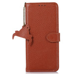For Xiaomi 14T Pro Case RFID Blocking Litchi Texture Genuine Cow Leather Phone Cover