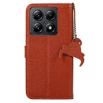For Xiaomi 14T Pro Case RFID Blocking Litchi Texture Genuine Cow Leather Phone Cover