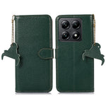 For Xiaomi 14T Pro Case RFID Blocking Litchi Texture Genuine Cow Leather Phone Cover