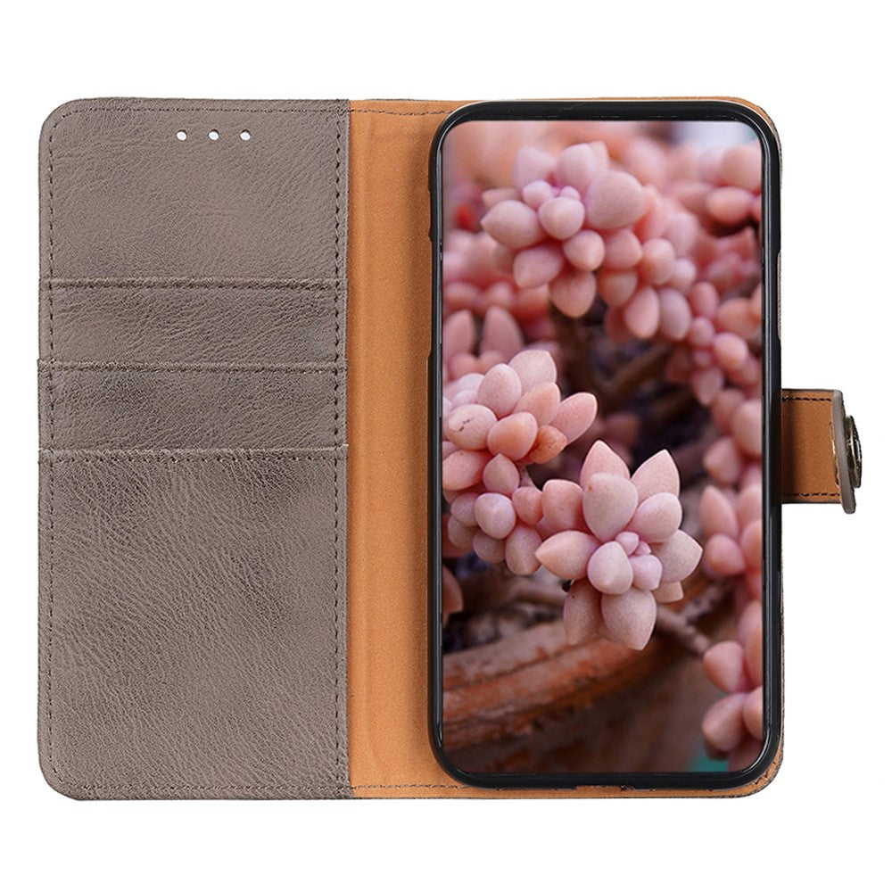 KHAZNEH For Xiaomi 14T Wallet Case Cowhide Texture Leather Flip Phone Cover