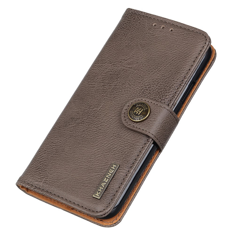 KHAZNEH For Xiaomi 14T Wallet Case Cowhide Texture Leather Flip Phone Cover