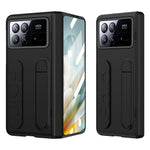 For Xiaomi Mix Fold 3 5G Case Kickstand Wristband PC Phone Cover with Tempered Glass Film