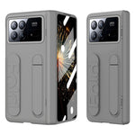 For Xiaomi Mix Fold 3 5G Case Kickstand Wristband PC Phone Cover with Tempered Glass Film