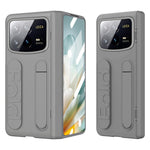 For Xiaomi Mix Fold 4 5G Case Kickstand Wristband PC Phone Cover with Tempered Glass Film