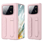 For Xiaomi Mix Fold 4 5G Case Kickstand Wristband PC Phone Cover with Tempered Glass Film