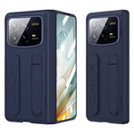 For Xiaomi Mix Fold 4 5G Case Kickstand Wristband PC Phone Cover with Tempered Glass Film