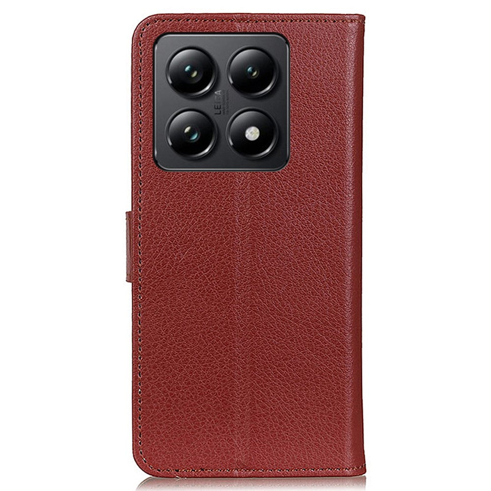 For Xiaomi 14T Pro Wallet Case PU Leather Phone Cover Litchi Texture
