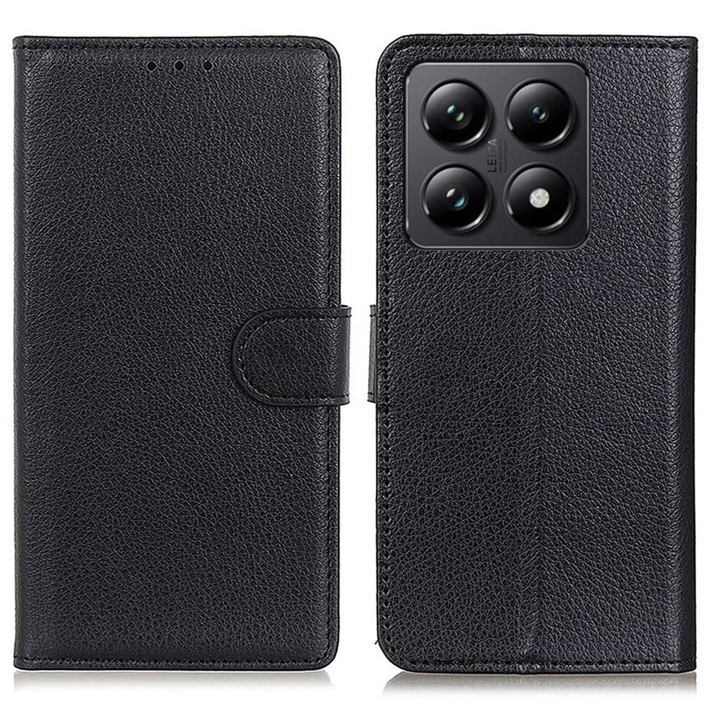 For Xiaomi 14T Pro Wallet Case PU Leather Phone Cover Litchi Texture