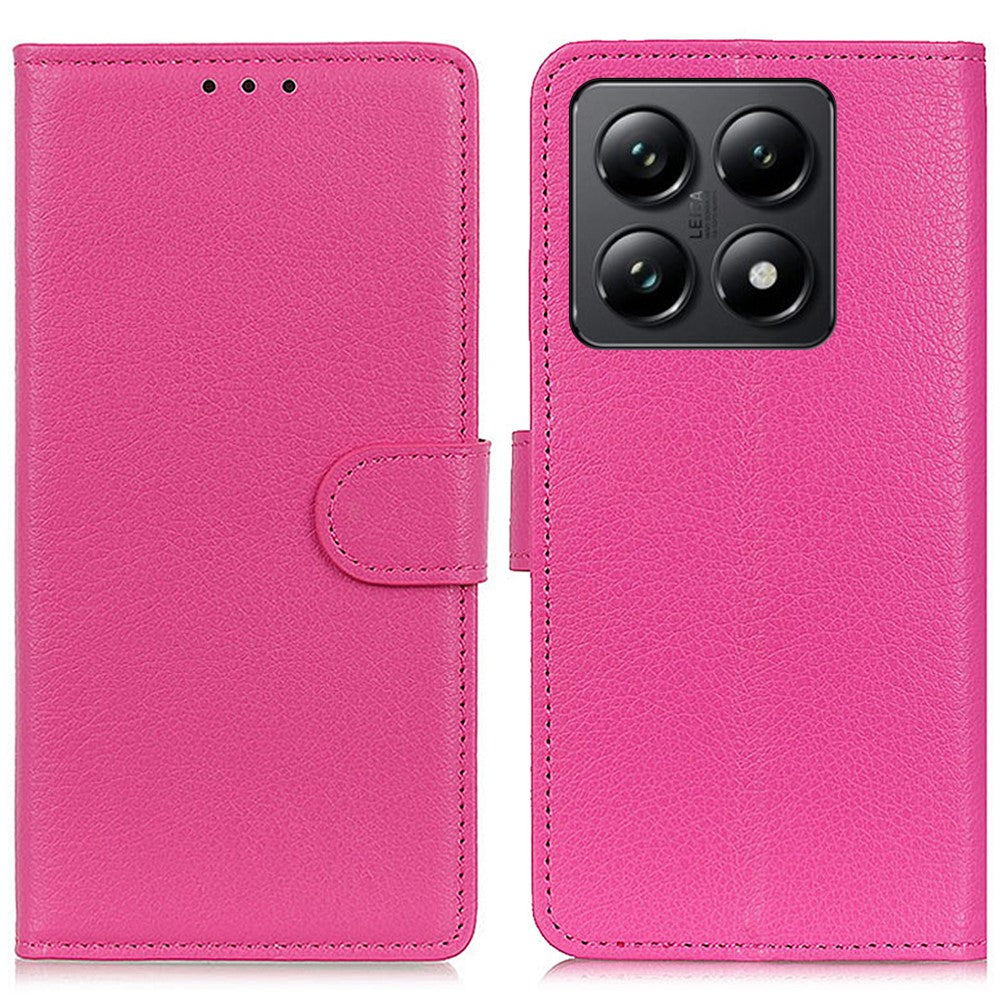 For Xiaomi 14T Pro Wallet Case PU Leather Phone Cover Litchi Texture