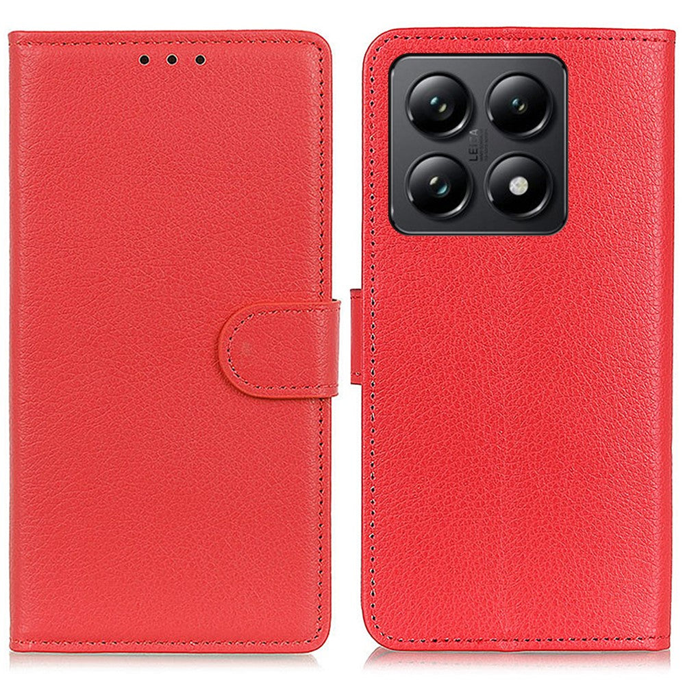 For Xiaomi 14T Pro Wallet Case PU Leather Phone Cover Litchi Texture