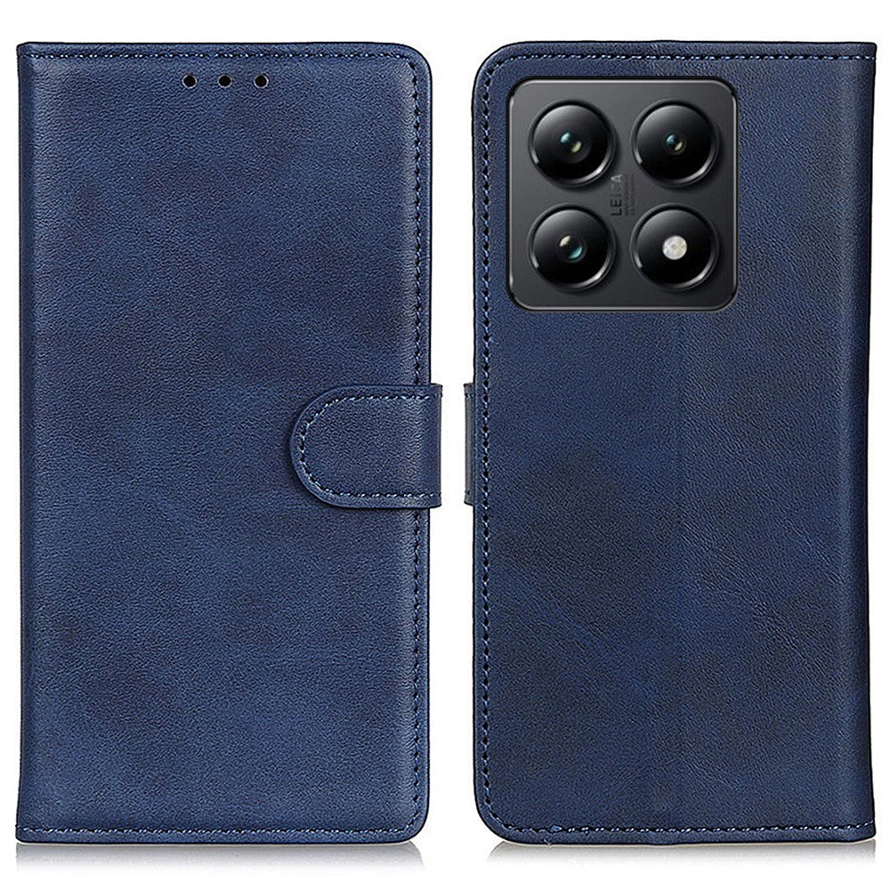 Xiaomi 14T Pro stativplånboksfodral i kohudtexturerat läderfodral