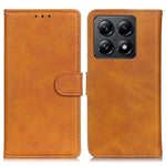 Xiaomi 14T Pro stativplånboksfodral i kohudtexturerat läderfodral