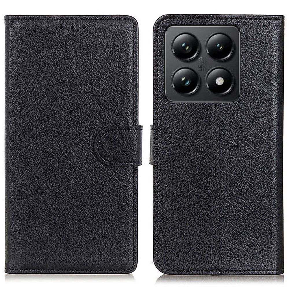 For Xiaomi 14T Wallet Case PU Leather Phone Cover Litchi Texture