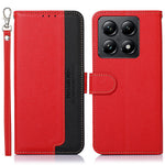 KHAZNEH For Xiaomi 14T Case RFID Blocking Wallet Litchi Texture PU Leather Phone Cover