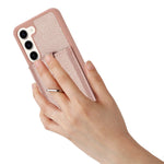 For Samsung Galaxy S23+ Case Drawing Type Card Slots Litchi Texture Leather Back Cover with Ring Kickstand