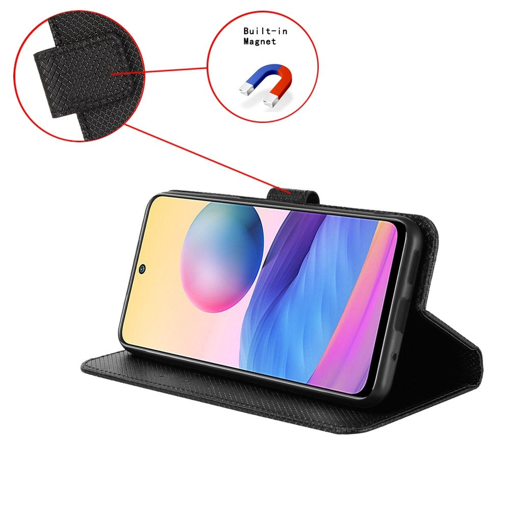 For Huawei Mate 50 4G Diamond Texture Phone Wallet Cover Anti-fingerprint Book Style PU Leather Stand Case