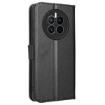 For Huawei Mate 50 4G Diamond Texture Phone Wallet Cover Anti-fingerprint Book Style PU Leather Stand Case