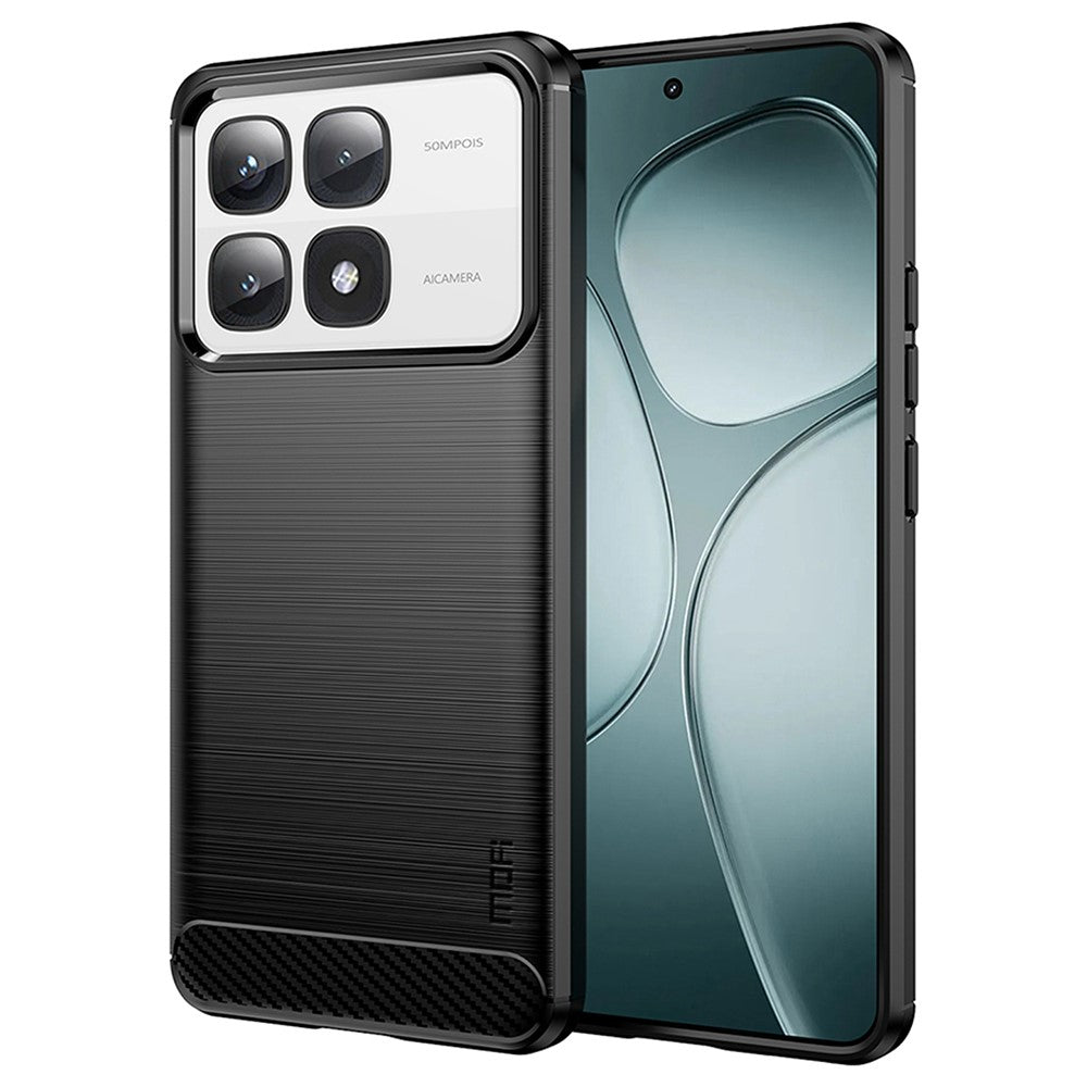 MOFI JK TPU Series-1 För Xiaomi 14T Pro / 14T Skal Kolfiberstruktur Mjukt TPU mobilskal